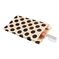 ENVELOPPES CADEAUX À POIS  60 G/M2 12+5x18 CM NATUREL KRAFT VERGÉ (250 UNITÉ)