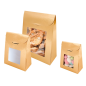 PETIT SACS AVEC FENÊTRE  9+4,5x13 CM OR CARTON (200 UNITÉ)