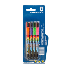 4 U. FEUTRES FLUORESCENTS FINS