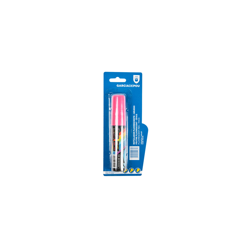 FEUTRE FLUORESCENT ÉPAIS   ROSE FEUTRE (1 UNITÉ)