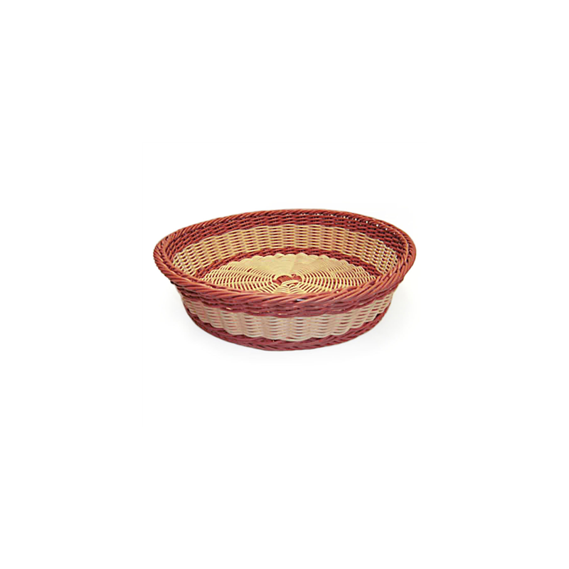 CORBEILLE PÂTISSERIE SIMILAIRE OSIER RONDE  Ø 40x10 CM NATUREL PP (1 UNITÉ)