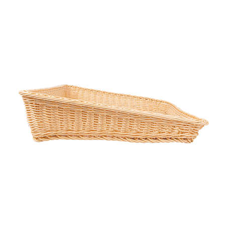 CORBEILLE SIMILAIRE OSIER RECTANGULAIRE INCLINÉE  45x60x5/12 CM NATUREL PP (1 UNITÉ)