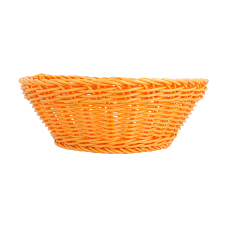 CORBEILLES SIMILAIRE OSIER RONDES  Ø 20x8 CM ORANGE PP (12 UNITÉ)