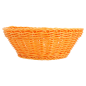 CORBEILLES SIMILAIRE OSIER RONDES  Ø 20x8 CM ORANGE PP (12 UNITÉ)