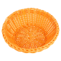 CORBEILLES SIMILAIRE OSIER RONDES  Ø 20x8 CM ORANGE PP (12 UNITÉ)