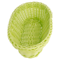 CORBEILLES SIMILAIRE OSIER ALLONGÉES  23x9x8 CM VERT ANIS PP (12 UNITÉ)