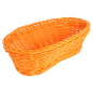 CORBEILLES SIMILAIRE OSIER ALLONGÉES  23x9x8 CM ORANGE PP (12 UNITÉ)
