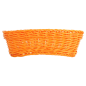 CORBEILLES SIMILAIRE OSIER ALLONGÉES  23x9x8 CM ORANGE PP (12 UNITÉ)