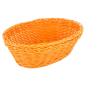 CORBEILLES SIMILAIRE OSIER OVALES  23x17x8 CM ORANGE PP (12 UNITÉ)
