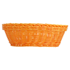 CORBEILLES SIMILAIRE OSIER OVALES  23x17x8 CM ORANGE PP (12 UNITÉ)