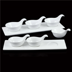 BOLS AVEC ANSE  10,5x7x5,4 CM BLANC PORCELAINE (12 UNITÉ)