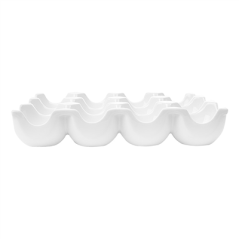 PLATEAUX "12 OEUFS"  19,1x14x3,5 CM BLANC PORCELAINE (6 UNITÉ)