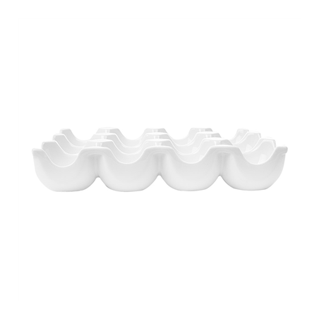 PLATEAUX "12 OEUFS"  19,1x14x3,5 CM BLANC PORCELAINE (6 UNITÉ)