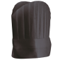 TOQUES CONTINENTAL CHEF'S "ROUND TOP"  25 CM NOIR AIRLAID (10 UNITÉ)