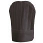 TOQUES CONTINENTAL CHEF'S "ROUND TOP"  30 CM NOIR AIRLAID (10 UNITÉ)