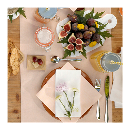 SERVIETTES 'LIKE LINEN' 70 G/M2 40x40 CM MANDARINE SPUNLACE (600 UNITÉ)