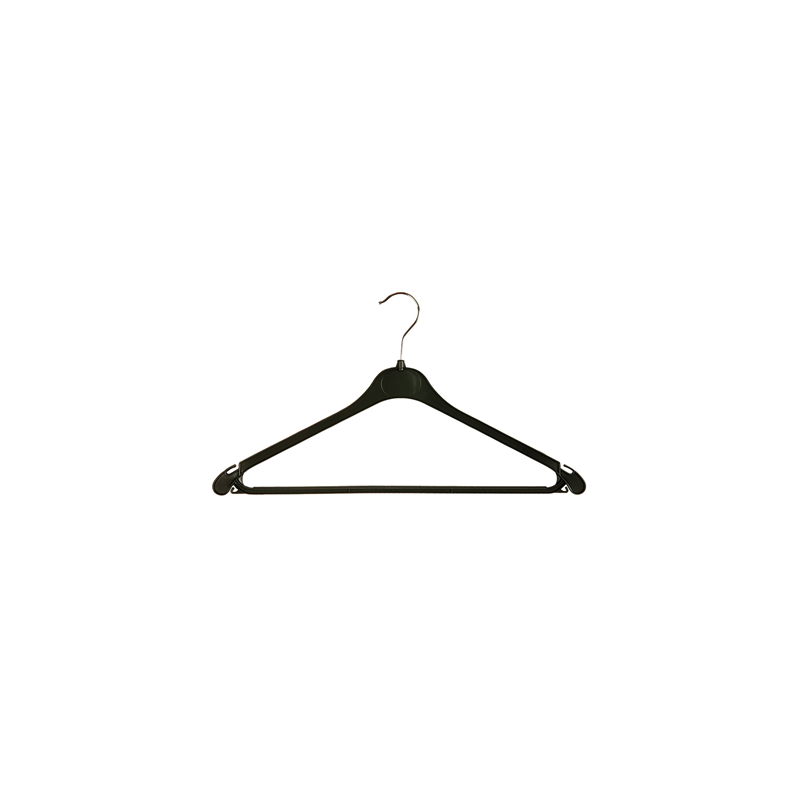 CINTRES ÉCONOMIQUES  42x23 CM NOIR PLASTIQUE (100 UNITÉ)