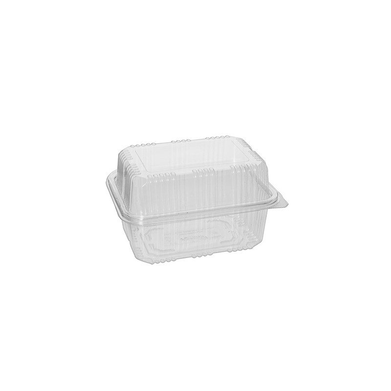 RÉCIPIENTS PÂTISSERIES + COUVERCLE 500 ML 11,5x15,3x9 CM TRANSPARENT RPET (800 UNITÉ)
