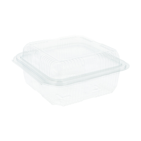 RÉCIPIENTS PÂTISSERIES + COUVERCLE 600 ML 14x14x7,2 CM TRANSPARENT RPET (700 UNITÉ)