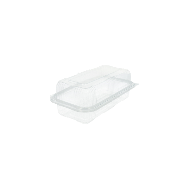 RÉCIPIENTS PÂTISSERIES + COUVERCLE 750 ML 10,8x20,5x7,5 CM TRANSPARENT RPET (600 UNITÉ)