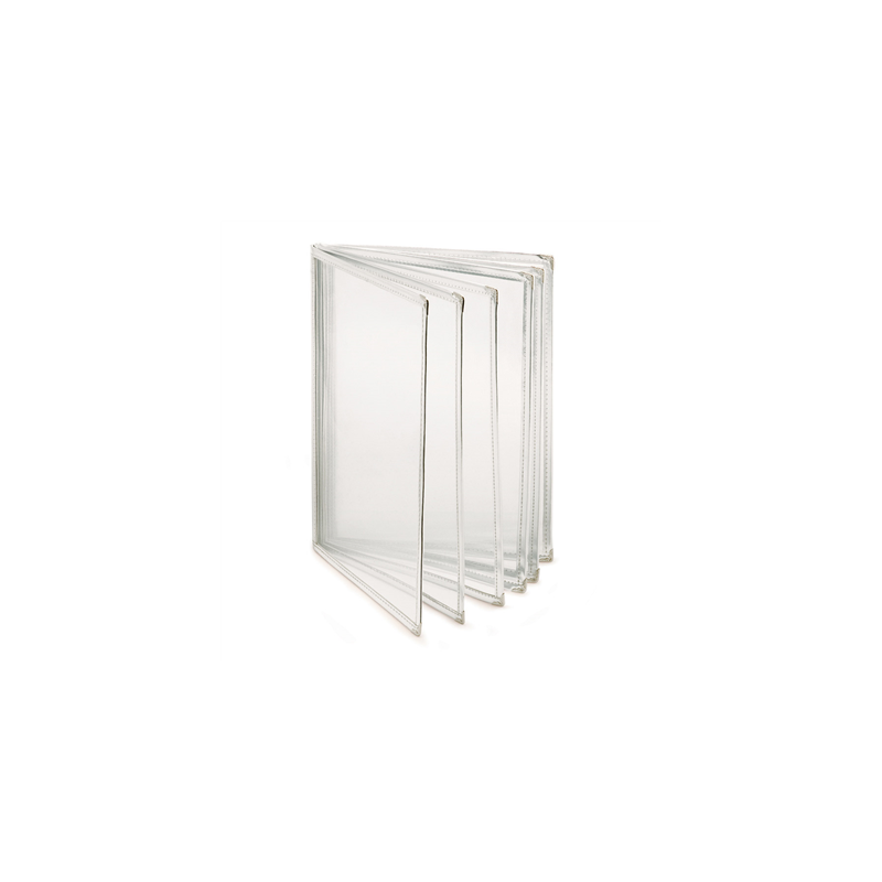 MENU "AMÉRICAIN" DIN-A4 6 CORPS   ARGENTE PVC (1 UNITÉ)