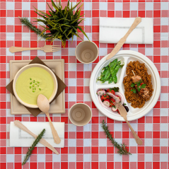 NAPPES PLIAGE M 'VICHY' 48 G/M2 100x100 CM BLANC CELLULOSE (200 UNITÉ)