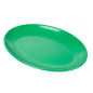 ASSIETTES OVALES  25,5x18 CM VERT MÉLAMINE (15 UNITÉ)