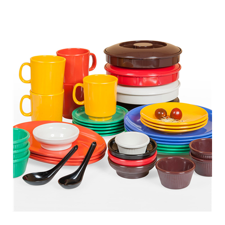 RAMEQUINS STRIÉS 90 ML Ø 7,8x3,4 CM JAUNE MÉLAMINE (48 UNITÉ)