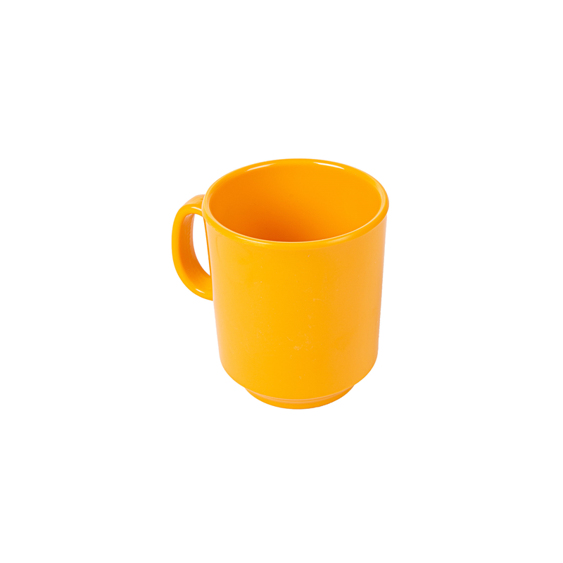 TASSES À CAFÉ 240 ML Ø 8x9 CM JAUNE MÉLAMINE (12 UNITÉ)