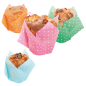 MUFFIN CUPS 'TULIP - POLKA' 50 G/M2 11x11 CM ASSORTI CELLULOSE (1000 UNITÉ)