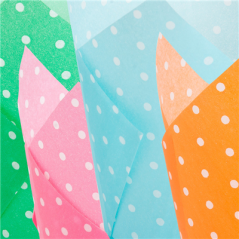 MUFFIN CUPS 'TULIP - POLKA' 50 G/M2 17,5x17,5 CM ASSORTI CELLULOSE (900 UNITÉ)