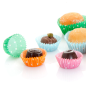 CAPSULES 'PETITS FOURS - POLKA' 50 G/M2 Ø 2,5x1,6 CM ASSORTI PARCH.INGRAISSABLE (1000 UNITÉ)