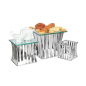 3 U. STAND BUFFET  16/22/26 CM ARGENTE INOX (1 UNITÉ)