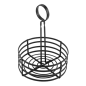 BASKET CONDIMENTS  Ø 15,5x20 CM NOIR FER (1 UNITÉ)