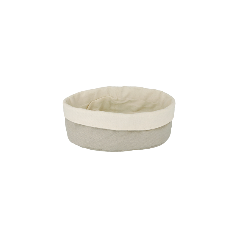 CORBEILLES PAIN CRÈME/GRIS  Ø 20x9,5 CM COTON (12 UNITÉ)