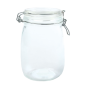 RÉCIPIENT STOCKAGE + FERMETURE CLIP 'WAKI GLASS' 1 L Ø 11x17 CM TRANSPARENT VERRE (12 UNITÉ)