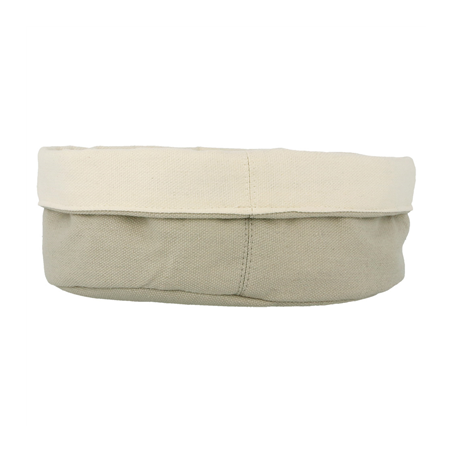 CORBEILLES PAIN CRÈME/GRIS  15x20x7 CM COTON (12 UNITÉ)
