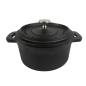 COCOTTE RONDE AVEC COUVERCLE 550 ml Ø 13(16,5)x6 CM NOIR FER (6 UNITÉ)