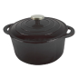 COCOTTE RONDE AVEC COUVERCLE 5800 ML Ø 28(33,3)x13 CM NOIR FER (3 UNITÉ)