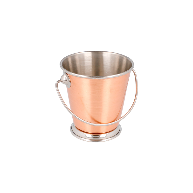 MINI SEAUX 'ARTINOX'  Ø 9x9 CM CUIVRE INOX (12 UNITÉ)