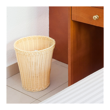 CORBEILLE CHAMBRES 10 L Ø 25x27 CM NATUREL PP (1 UNITÉ)