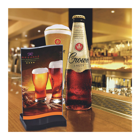 PORTE MENUS BASE RECTANGUAIRE  10x20 CM TRANSPARENT PS (45 UNITÉ)