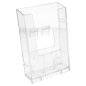 PORTE BROCHURES 1/3 DIN-A4  10,5x15,7x6,5 CM TRANSPARENT PS (12 UNITÉ)