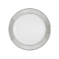 6 ASSIETTES LISERÉ ARGENTÉ  Ø 19 CM BLANC PS (24 UNITÉ)