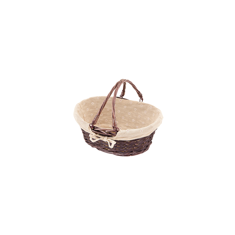 CORBEILLE ANSES OVALE  36x25x15/28 CM PRUNE OSIER (20 UNITÉ)