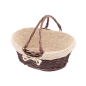 CORBEILLE ANSES OVALE  36x25x15/28 CM PRUNE OSIER (20 UNITÉ)