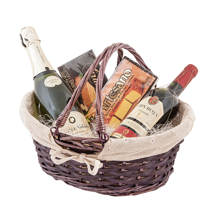 CORBEILLE ANSES OVALE  36x25x15/28 CM PRUNE OSIER (20 UNITÉ)