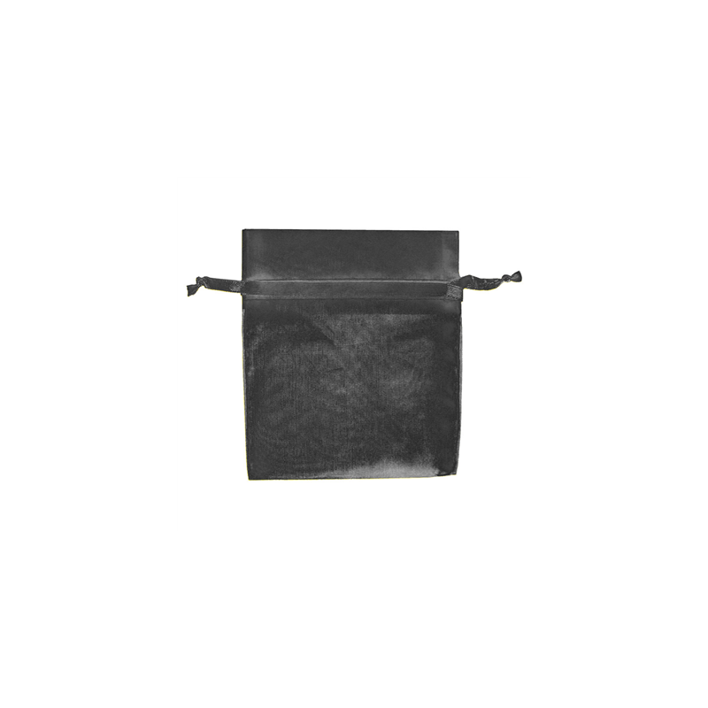 48 U. SACHETS ORGANDY AVEC FERMETURE  12,5x11 CM NOIR MICROFIBRE (1 UNITÉ)