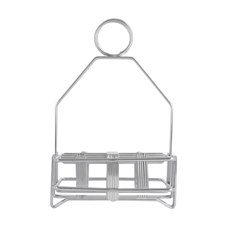 RACK POUR CONDIMENTS  10,5x10,5x17 CM ARGENTE LAITON (1 UNITÉ)