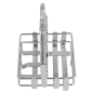 RACK POUR CONDIMENTS  10,5x10,5x17 CM ARGENTE LAITON (1 UNITÉ)